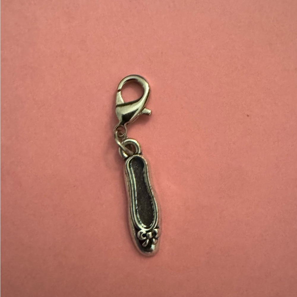Silver Ballet Shoe Charm